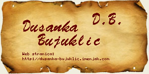 Dušanka Bujuklić vizit kartica